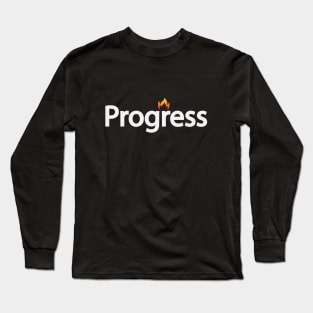 Progress artistic typographic design Long Sleeve T-Shirt